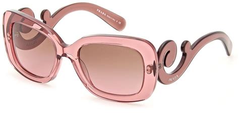 prada sunglasses women pink|Prada pink clear glasses.